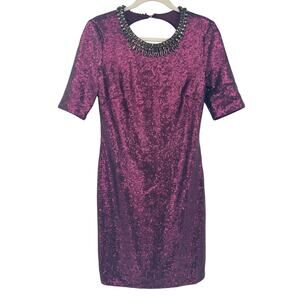 Laundry By Shelli Segal Evening Party Embellished‎ Sequin Cocktail Dress Size 4